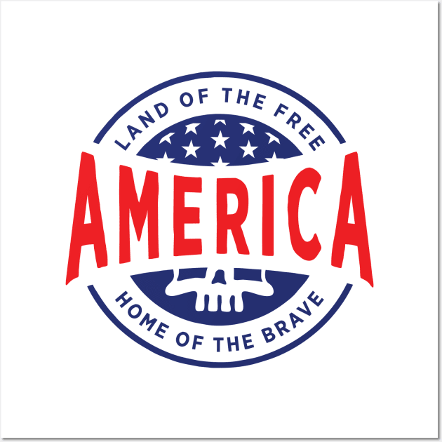 Home Of the Brave Design! Wall Art by ArtOnly